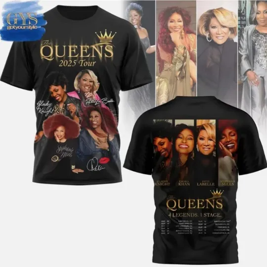 Discover The Queens 2025 Tour Dates Limited Edition 3D T-Shirt