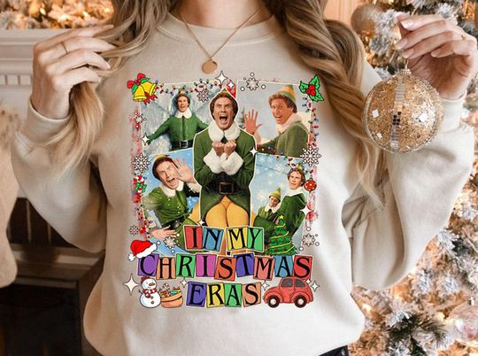 Buddy The Elf In My Christmas Eras Shirt, Elf Movie Homage Shirt, Elf Christmas Shirt, Christmas Movie 2025, Christmas Gift