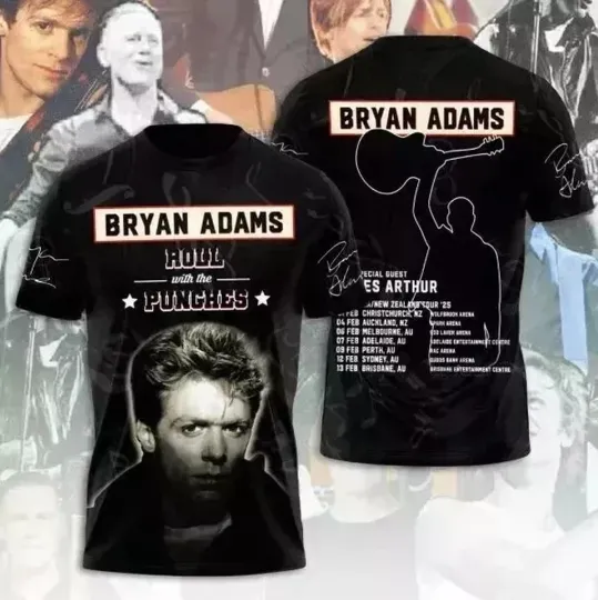 Discover Bryan Adams 3D T Shirt All Size S-5XL, Tour 2025 Shirt