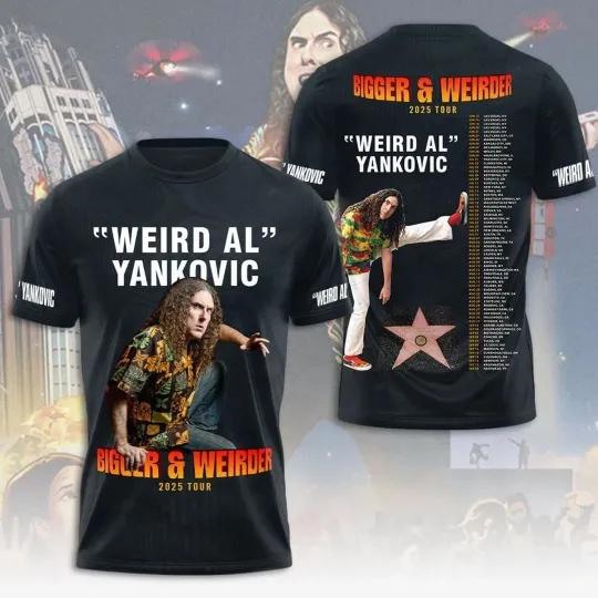 Discover Weird Al Yankovic 3D shirt tour 2025 T-Shirt All Size S-5XL
