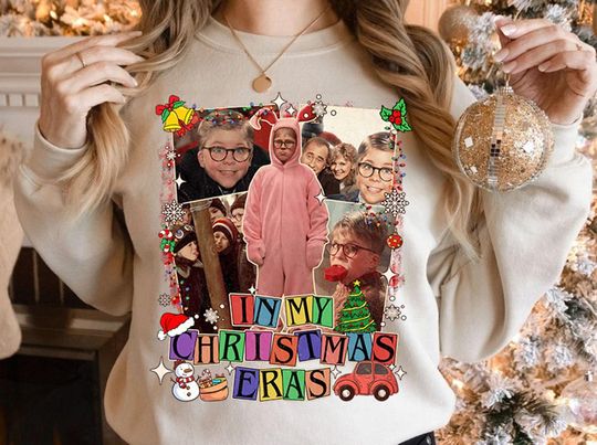 A Christmas Story In My Christmas Eras Shirt, Retro Christmas Movie Tee, Oh Fudge Sweatshirt, Funny Christmas Character Tee