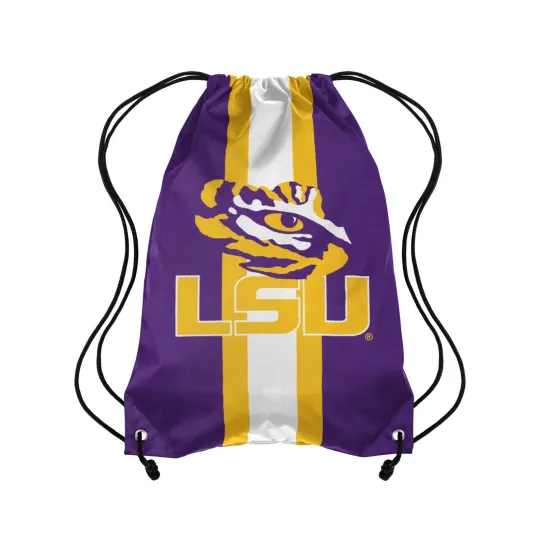 Discover LSU Tigers Team Stripe Drawstring Back Pack FREE SHIP!!
