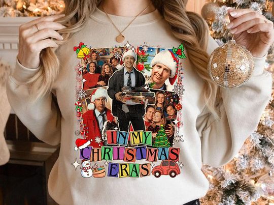In My Christmas Eras Shirt, National Lampoons Christmas Vacation Homage TV Shirt, Clark Griswold Eras Tour, Christmas Gift