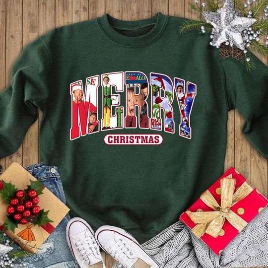Merry Christmas Shirt, Christmas Movie Characters Shirt, Merry Christmas 90s Movies Shirt, Funny Christmas Movie Lover Gift