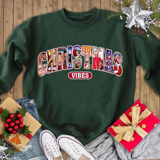 Christmas Vibes 90s Movies Shirt, Merry Christmas 2025, Christmas Movie Characters Shirt, Christmas Shirt For Movies Lovers