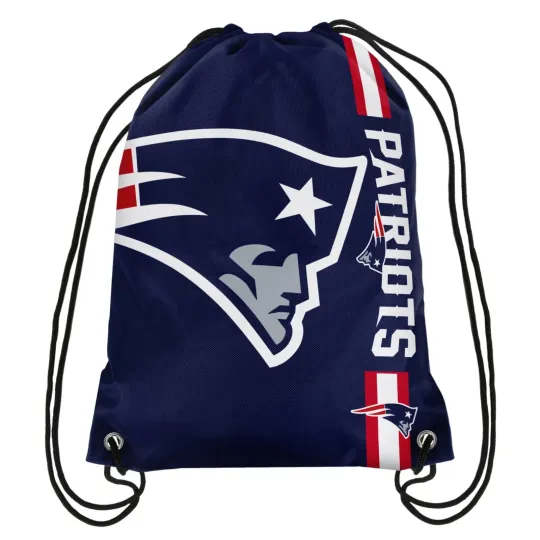 Discover New England Patriots football Side Stripe Drawstring Back Pack FREE SHIP!!