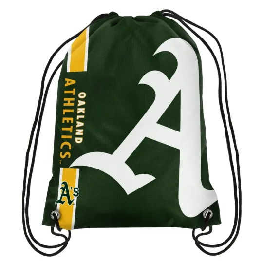 Discover Oakland Athletics MLB Side Stripe Big Logo Drawstring Back Pack FREE SHIP!!