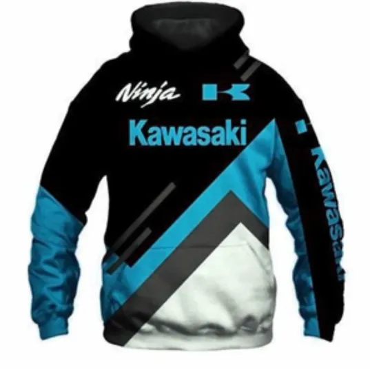 Discover 3D Hoodie Gilf for friend Printed For Gift Full Size Kawasaki Black White Trend