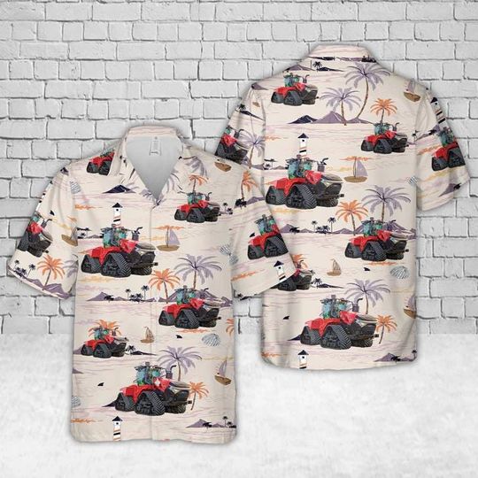 Case IH Steiger 715 Quadtrac Tractor Hawaiian Shirt for Men