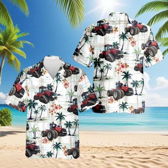 International Harvester Tropical Hawaiian Shirt, 3D Printed Summer Casual Men’s Unisex Top