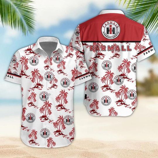 Discover International Farmall 1066 Turbo Wide Front Tractor Hawaiian Shirt
