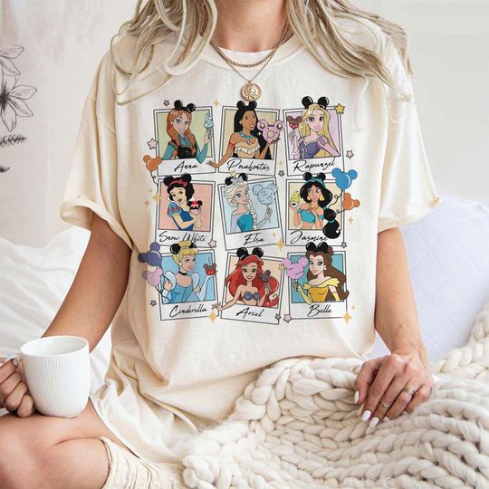 Discover Retro Disney Princess Shirt, Princess Shirt, Disney Balloon Shirt, Disney Trip Shirt, Disney belle, Cinde, Tiana, Rapunzel Shirt