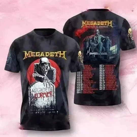 Discover Megadeth Announces Destroy All Enemies Tour 3D T Shirt