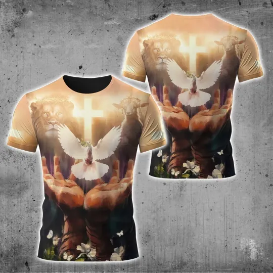 Jesus Holy Spirit Christian 3D Shirt All Over Printed Shirt