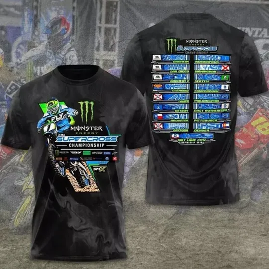 Supercross Championship 3D Printed T-Shirt Unisex