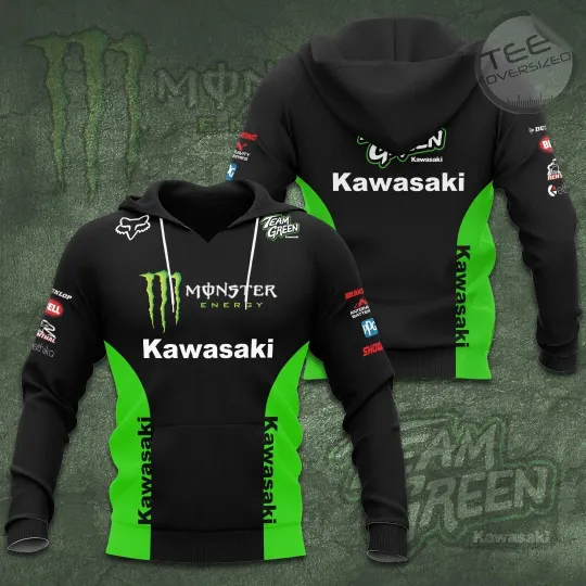 Discover Kawasaki Racing Team 3D Unisex Hoodie All Size For Fan