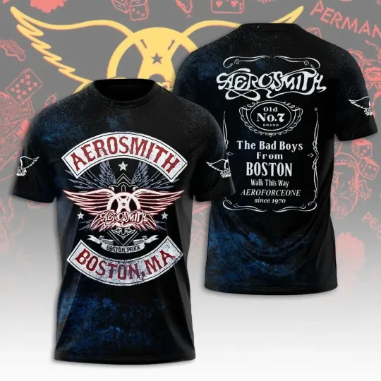Discover Aerosmith Bad Boys Of Boston AOP 3D T-Shirt
