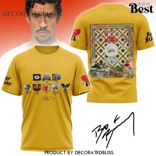 3D Unisex Bad Bunny Residencia En El Choli Signature T-Shirt