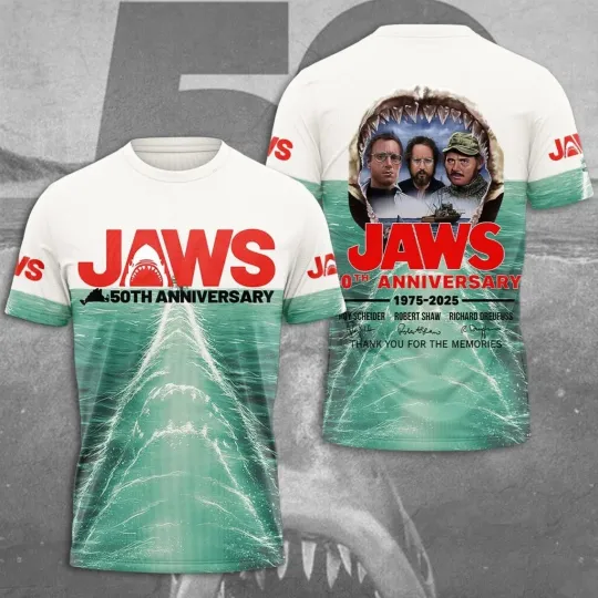 Discover Jaws 3D T-Shirt Unisex T-Shirt 3D, gift for fans12
