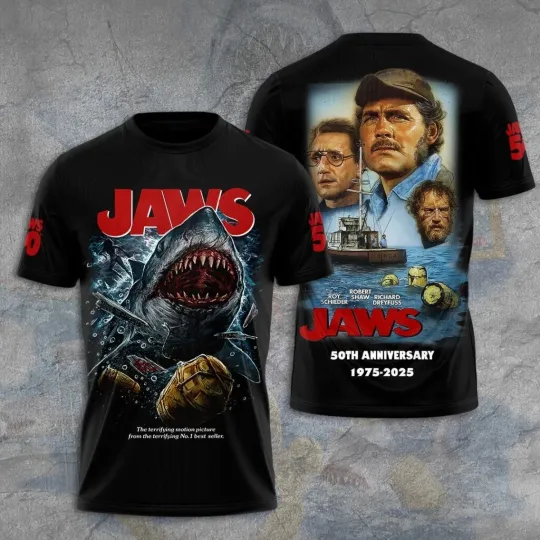 Discover Jaws 3D T-Shirt Unisex T-Shirt 3D, gift for fans4