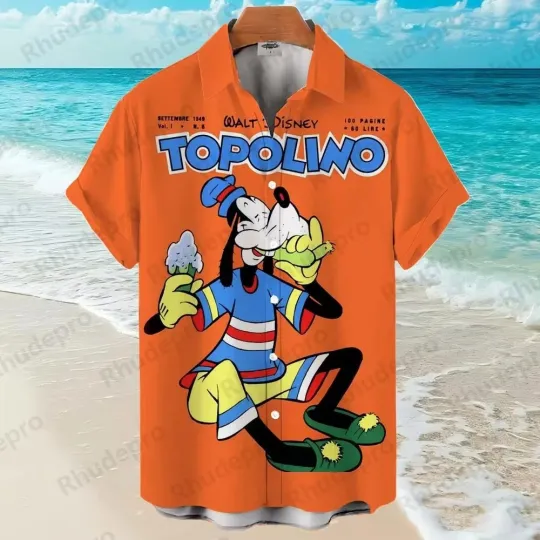 Discover Disney Mickey Mouse Topolino Summer Vibe Aloha Hawaiian Shirt