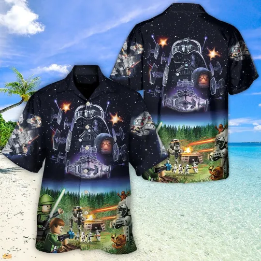 Discover Disney Star Wars Lego It’s A Trap Aloha Black Hawaiian Shirt