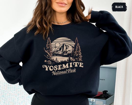 Discover Vintage Yosemite Sweatshirt, Yosemite National Park Sweater, Yosemite Retro Sweatshirt, Granola Girl gift