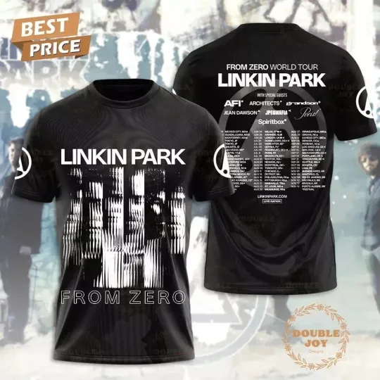 Discover Linkin Park 2025 From Zero World Tour 3D T-Shirt