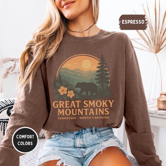 Discover Retro Great Smoky Mountains National Park Sweatshirt, Gift for Outdoor Enthusiasts
