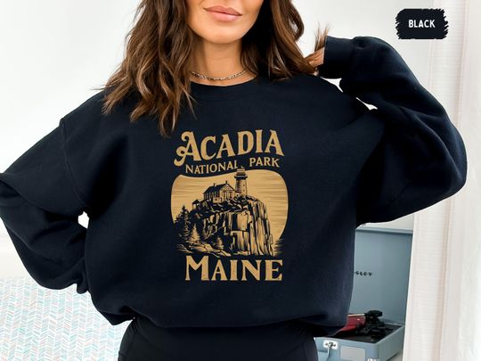 Discover Acadia National Park Sweatshirt, Maine Sweater, National Park Sweat, Bar Harbor Souvenir, Hiking Sweatshirt, Camping Trip Sweater, Granola Girl