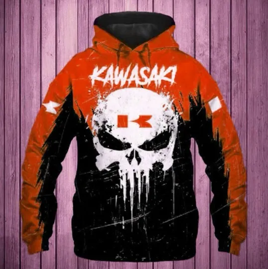 Discover Hoodie 3D Kawasaki Red Teem Racing All Over Printed For Gift Full Size hot Sale