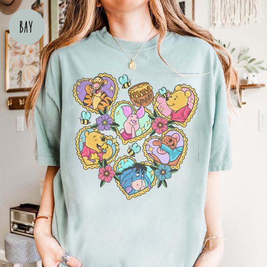 Discover Vintage Winnie the Pooh Comfort Colors Shirt, Retro Disney Pooh Bear Shirt, Pooh Bear and Friends Shirt, Disney Trip Shirt, Disneyland Shirt