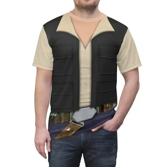 Star Wars Han Solo Cosplay Costume Galaxy's Edge Halloween Tshirt 3D