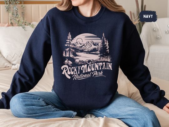 Discover Rocky Mountain National Park Sweatshirt, Vintage Colorado Sweatshirt, Rocky Mountain National Park gifts