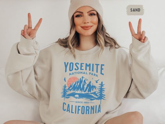Discover Vintage Yosemite Sweatshirt, Yosemite National Park Sweater, Granola Girl gift