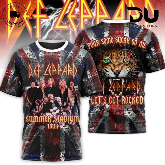 Discover New Def Leppard Summer Tour 3D S-234XL Gift family T-Shirt