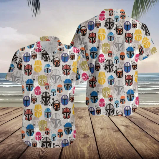 Discover Disney Star Wars Stormtrooper Heads Colorful Aloha Summer Beach Hawaiian Shirt