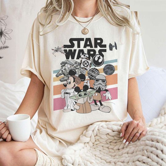Discover Retro Mouse & Friends Star War Shirt, May the 4th Be With You Shirt, Retro Star Wars, Vintage Disneyworld Shirt, Disney Family Vacation Tee