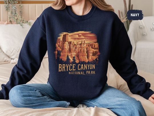 Discover Vintage Bryce Canyon National Park Sweatshirt, Utah Shirt National Parks Sweater, Bryce Canyon Sweatshirt, Hiking Sweatshirt, Retro Camping trip