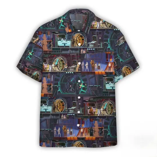 Discover Disney Star Wars Pixel Mix Hawaiian Shirt