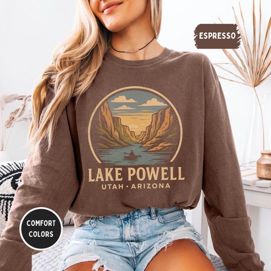 Discover Retro Lake Powell Sweatshirt, Vintage Mountain Sweatshirt, Southwest Apparel