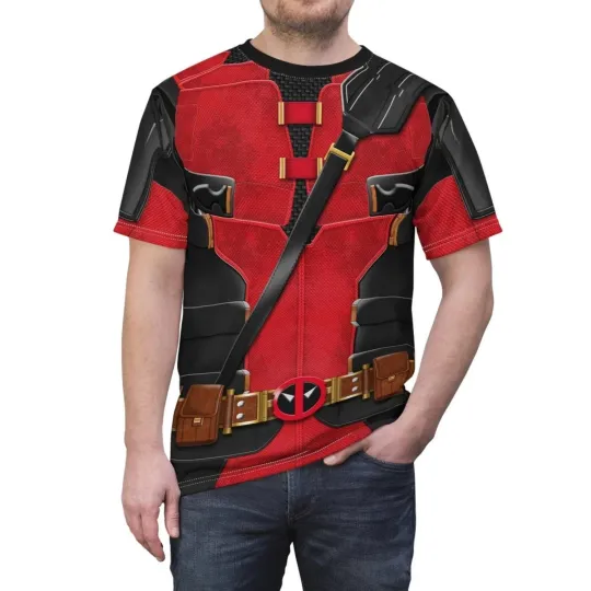 Discover Deadpool Cosplay Halloween Costume Superhero Character Tshirt 3D Printed