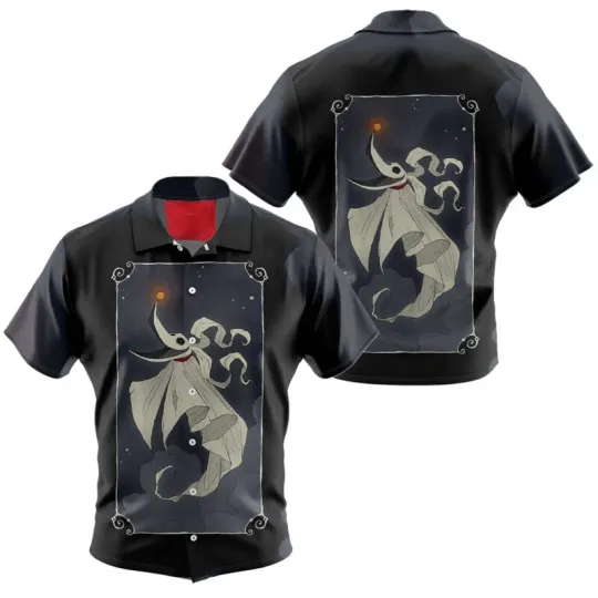 Discover Disney The Nightmare Before Christmas Jack Zero Halloween Black Hawaiian Shirt