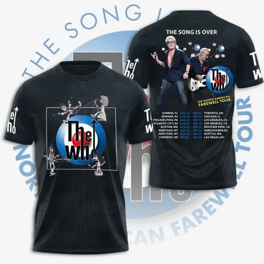 The Who The Song Is Over The North American Farewell Tour 2025 3D T-Shirt