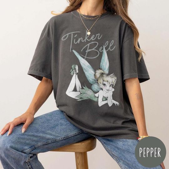 Discover Vintage Disney Tinker Bell Comfort Colors Shirt, Tinkerbell 1953 Neverland Shirt, Peter Pan Shirt, Fairy Magical Shirt, Disneyworld Shirts