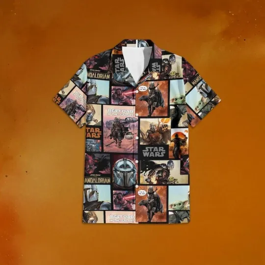 Disney Star Wars The Mandalorian Best Dad In The Galaxy Halloween Hawaiian Shirt