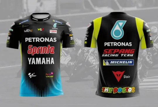 Hot Yamaha 3D T-Shirt MotoGP Racing Team Sponsor