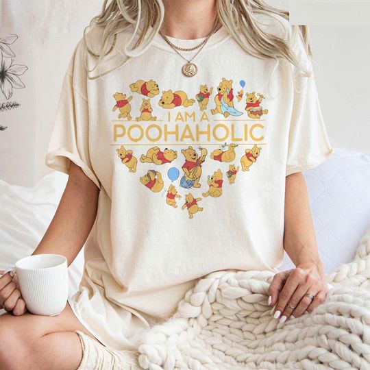 Discover I Am A Poohaholic Shirt Winnie The Pooh Shirt Pooh Bear Shirt Disney Family Matching Tee Cool Gift Ideas Men Women