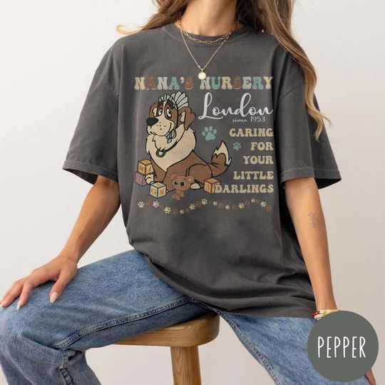 Discover Cute Nana's Nursery Caring For Your Little Darlings Shirt, Disney Peter Pan Characters Matching Tee, Magic Kingdom Disneyland Family Gift