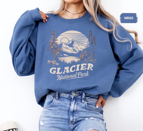 Discover Glacier National Park Sweatshirt, Mountain Adventure Sweatshirt, Outdoor Nature Hike Clothing, Travel Wanderlust Gift, National Park